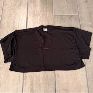 YoungLA Black Cropped Tee with Subtle Logo